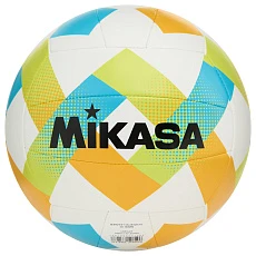 Мяч вол. пляжн. MIKASA BV543C-VXA-LG, 18 панелей, синт.кожа (ТПУ), маш.сш., бут.кам, мультиколор