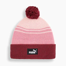 Шапка PUMA Ess Mid Crown Pom Beanie, 02655002, вискоза, полиэстер, нейлон, розово-бордовый