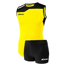 СЦ*Форма волейб. жен. MIKASA MT377-095-XL, р.XL, 90% полиэстер, 10% эластан, желто-черный