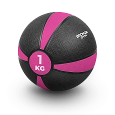 Медбол резиновый BRONZE GYM,1 кг.