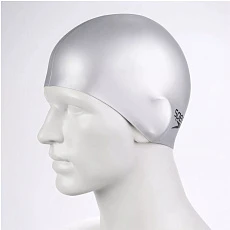 Шапочка для плав. SPEEDO Plain Flat Silicone Cap, 8-709911181, СЕРЕБРИСТЫЙ, силикон