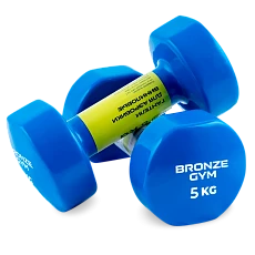 Гантели для аэробики виниловые BRONZE GYM,5 кг., пара