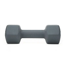 Гантель TORRES 5 кг, PL522505, металл в неопреновой оболочке, форма шестигранник,  серый