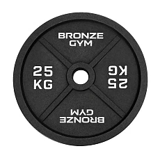 Диск олимпийский BRONZE GYM чугунный 25 кг