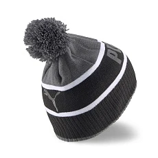 Шапка спорт. PUMA Ws Pom Beanie, 02403901, 100% полиэстер, черно-серый