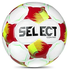 Мяч футб. SELECT Contra DB V26, 0854171012, р.4, FIFA Basic, 32 пан, ПУ, гибрид.сш, бело-желто-красн