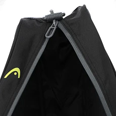 Сумка-чехол HEAD Base Racquet Bag S, 261423-BKNY, с карманом, на 3 тен.ракетки, черно.желтый