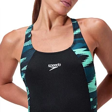 Купальник SPEEDO HyperBoom Splice Muscleback, 8-1347016009, р.32 (рос.44), черно-бирюзовый