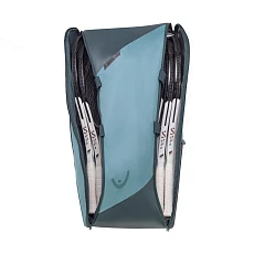 Сумка-чехол HEAD Tour Racquet Bag L, 260713-CB, с карманом для 9 тен.ракеток, сине-темно.бирюзовый
