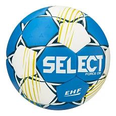 Мяч ганд. SELECT HB FORCE DB V25, 1621854205, Junior (р.2), EHF Appr,ПУ, гибр.сш., сине-белый