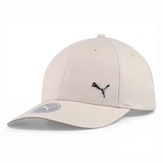 Бейсболка спорт. PUMA Metal Cat Cap 02599410, 100% полиэстер, молочный