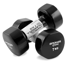 Гантели для аэробики виниловые BRONZE GYM,7 кг., пара
