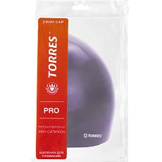 Шапочка для плав. TORRES Pro, SW-12205BL, фиолетовый, силикон