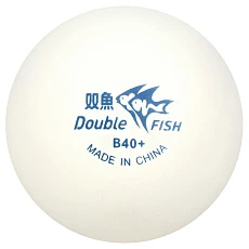Мяч для наст.тенниса DOUBLE FISH No-Star Ball,арт.B40+PU,.упак.100 шт., ПУ-пакет,белый