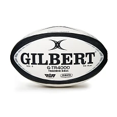 Мяч для регби GILBERT G-TR4000, 42097705, р.5, резина, ручная сшивка, бело-черно-серый