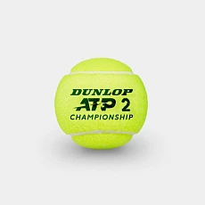 Мяч теннисный Dunlop ATP Championship 3B, 601626, уп.3ш, одобр. ITF, нат.резина,фетр.