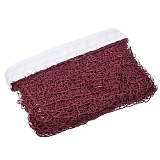 Сетка для бадминтона, 11317-02, нить полипропилен 1.0мм, шнур ПЭ 3,5мм, 4 натяж, стропа ПЭ, бордовый