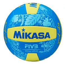 Мяч вол. пляжн. MIKASA BV354TV-GV-YB, синт.кожа (ТПЕ),маш.сш.,18 пан, бут.кам, желто-синий