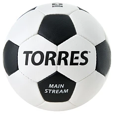 Мяч футб. TORRES Main Stream, F30184,р.4, 32 пан. ПУ, 4 под. слоя, руч. сшив., бело-черный