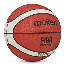 Мяч баск. MOLTEN B5G2000 р.5, FIBA Appr Level II, 12 панелей, резина, бут.кам,нейл.корд,ор-беж-чер