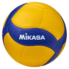 Мяч вол. MIKASA V200W, р.5, оф.мяч FIVB, FIVB Appr, синт.кожа (микрофиб), 18пан, клееный, желт-син