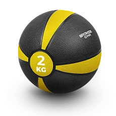 Медбол резиновый BRONZE GYM, 2 кг.