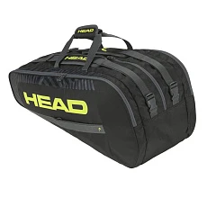 Сумка-чехол HEAD Base Racquet Bag L, 261403-BKNY, с карманом для 9 тен.ракеток, черно.желтый