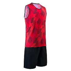 Форма баскетб. игровая TORRES Pro, B-1033-04-2XL, р.2XL, 100% полиэстер, красно-черный