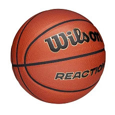 Мяч баск. WILSON Reaction PRO, WZ2026601XB07, р.7, композит, бутил. камера, темно-коричневый