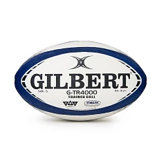 Мяч для регби GILBERT G-TR4000, 42098105, р.5, резина, ручная сшивка, бело-черно-синий