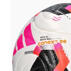 Мяч футб. ADIDAS Conext 26 PRO KE5866,р.5, FIFA Quality Pro, 4 панели, ПУ, термосшивка, бело-роз-чер