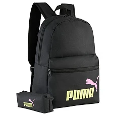 Рюкзак спорт. PUMA Phase Backpack Set, 09119104, полиэстер, черный