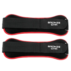 Утяжелители для ног и рук BRONZE GYM, 2кг (1кг х 2), пара.