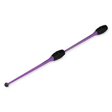 Булавы для худ. гимнастики INDIGO, IN017-VB, 36 см, пластик, каучук, в компл. 2шт, фиолетово-черный