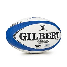 Мяч для регби GILBERT G-TR4000, 42098104, р.4, резина, ручная сшивка, бело-темносиний