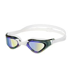 Очки для плав.TORRES Pro, SW-32520MR, зерк.линзы.,белая оправа,дв.рег.ремешок
