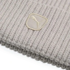 Шапка PUMA Cat Patch Mid Crown Beanie, 02735603, 100% полиэстер, светло-серый