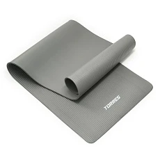 Коврик для йоги TORRES SOFT, YL10108, NBR(синт.каучук), толщина 0,8 см, серый