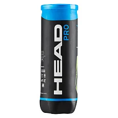 Мяч теннисный HEAD Pro 3B, 571603/571701, уп.3 шт,одобр.ITF,сукно,нат.резина,желтый
