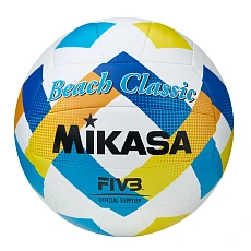 Мяч вол. пляжн. MIKASA BV543C-VXA-Y, 18 панелей, синт.кожа (ТПУ),маш.сш.,бут.кам, мультиколор