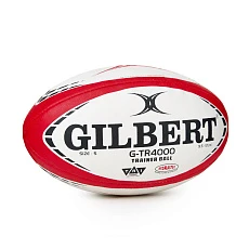 Мяч для регби GILBERT G-TR4000, 42097805, р.5, резина, ручная сшивка, бело-красно-черный