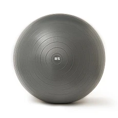 Мяч гимн. TORRES, FB122585, диам. 85 см, эласт. ПВХ, с защ.от взрыва,с насосом, серый