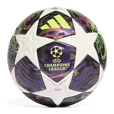 Мяч футб. ADIDAS UCL Finale PRO, JX9077,р.5, 32п, FIFA Quality PRO, ПУ, термосш, бело-фиолет