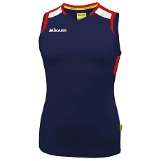 Майка волейб. жен. MIKASA MT378-083-2XL, р.2XL, 90% полиэстер, 10% эластан, темно-синий