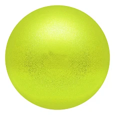 Мяч для художественной гимнастики INDIGO, IN119-LI, диам. 15 см, ПВХ, лимонный металлик с блестками