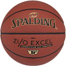 Мяч баск. SPALDING TF ZiO Excel, 76940z, р.7, композит. кожа (ПУ), коричнево-черный