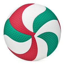 Мяч вол. MOLTEN V5M5000X р. 5, FIVB Approved, 18 панелей, ПУ Microfiber,клеен, бел.-кр.-зел.