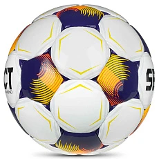 Мяч футб. SELECT Diamond V26, 0855371010, р.5, FIFA Basic, 32п, ТПУ, руч.сш, бело-оранж-фиолет