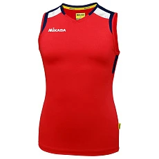 Майка волейб. жен. MIKASA MT378-0620-2XL, р.2XL, 90% полиэстер, 10% эластан, красный