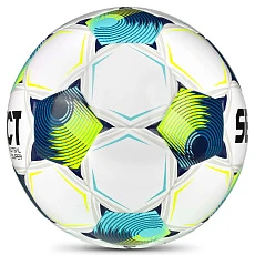 Мяч футзал. SELECT Futsal Super v26 3613471129,р.4, FIFA Quality Pro, 32п,ПУ, гибр.сш, бел-син-лимон